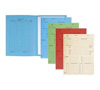 Exacompta - Ref 445118E - Nature Future Pre-Printed Records of Procedure Folders - 250 x 320mm in Size, Suitable for A4 Documents, 265gsm Material - Assorted Colours (Pack of 25) / French Text