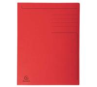 Exacompta - Ref 448003E - Forever Pre-Printed Square Cut Folder - A4 in Size, Suitable for Storing A4 Documents, Made from 280gsm Recycled Card - Red (Pack of 100)