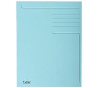 Exacompta - Ref. 448006E - Pack of 50 rigid folders printed with 3 Forever® flaps 280 g/m² - 100% recycled and Blue Angel certified - dimensions 24 x 32 cm for A4 format - light blue color