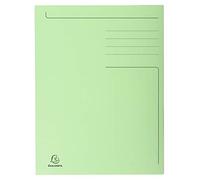 Exacompta - Ref 448013E - Forever Pre-Printed Square Cut Folder - A4 in Size, Suitable for Storing A4 Documents, Made from 280gsm Recycled Card - Light Green (Pack of 100)