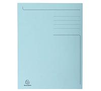 Exacompta - Ref 449006E - Forever Collection - 3-Flap Folder - 24 x 32cm in Size, Suitable for A4 Documents, Made from 280gsm Recycled Board, 3 Flaps to Secure Documents - Light Blue (Pack of 50)