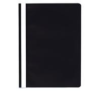 Exacompta - Ref 449201B_PAQ - PP Transfer File - Suitable For Use With A4 Documents, Premium PVC, Clear Front Cover, Holds Approx. 100 Sheets - Black (Pack of 25)