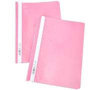 Exacompta - Ref 449212B_PAQ - PP Transfer File - Suitable For Use With A4 Documents, Premium PVC, Clear Front Cover, Holds Approx. 100 Sheets - Pink (Pack of 25)