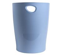 Exacompta - Ref. 45309D - Set of 8 waste paper baskets with ECOBIN BeeBlue handles in PP - large capacity 15 liters - dimensions 26.3 x 26.3 x 33.5 cm - for office or home - light blue color