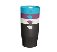 Exacompta - Ref. 453101D - 1 trash can with handle ECOBIN Titanium - Large capacity 15 liters - Dimensions 26.5 x 26.5 x 33.5 cm - for the office or home - Random colors