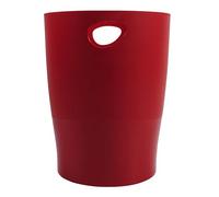 Exacompta - Ref 45324D - Ecobin Waste Paper Bin- 263 x 263 x 335mm in Size, Large Waste Capacity of 15 Litres, Easy Clean Interior -Translucent Red