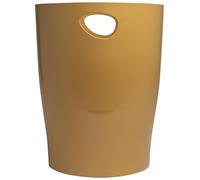 Exacompta - Ref 45329D - 1 ECOBIN NeoDeco waste paper bin with handles - Volume 15 litres - Dimensions 26.5 x 26.5 x 33.5 cm - For office or home - Copper gold colour