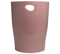 Exacompta - Ref 45338D - 1 waste paper bin with handles ECOBIN Skandi - Large capacity 15 litres - Dimensions 26.5 x 26.5 x 33.5 cm - For office or home - Antique Pink