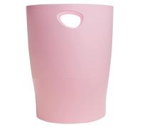 Exacompta - Ref 45371D - 1 Waste Paper Bin with Handles ECOBIN Autentik - Large Capacity 15 L - Dimensions 26.3 x 26.3 x 33.5 cm - Office or Home - Pink Candy