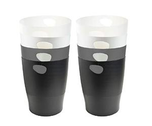 Exacompta - Ref 45398D - Office Ecobin Waste Paper Bin - 263 x 263 x 335mm in Size, 15L Capacity, Integrated Handles - Assorted Monochrome Colours (Pack of 8)