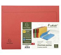 Exacompta - Ref 46970E - Forever Collection - Document Wallets (Pack of 10) - 240 x 320mm in Size, Suitable for A4 Documents, 290gsm Premium Pressboard - Assorted Colours