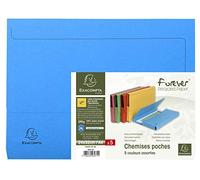 Exacompta - Ref 46971E - Forever Collection - Document Wallets (Pack of 5) - 240 x 320mm in Size, Suitable for A4 Documents, 290gsm Premium Pressboard - Assorted Colours