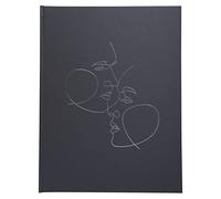 Exacompta - Ref. 47688E - 1 Guestbook 100 pages silver edge Art - Black