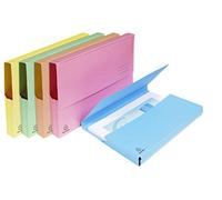 Exacompta - Ref 47870E - Super Pocket Wallets - 245 x 325mm in Size, Suitable for A4 Documents, 30mm Expanding Gusset, 210gsm Midweight Manilla - Assorted Colours (Pack of 25)