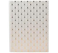 Exacompta - Ref 47987E -1 NeoDeco guest book - Wedding and birthday book - Large vertical format 27 x 22 cm - Glossy effect cover - Gold spine - 100 plain white pages - Colour: white