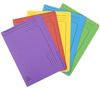 Exacompta - Ref 48000E - Forever Collection - Slip File - 220 x 310mm in Size, Suitable for A4 Documents, 290gsm Recycled Board - Assorted Colours (Pack of 5)