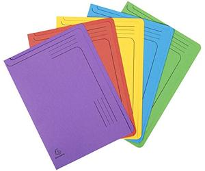 Exacompta - Ref 48000E - Forever Collection - Slip File - 220 x 310mm in Size, Suitable for A4 Documents, 290gsm Recycled Board - Assorted Colours (Pack of 5)
