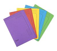 Exacompta - Ref 48100E - Forever Collection - Slip File - 220 x 310mm in Size, Suitable for A4 Documents, 290gsm Recycled Board - Assorted Colours (Pack of 25)