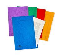 Exacompta - Ref 4820Z - Europa - Square Cut Folder, 265gsm Genuine Premium Pressboard, 240 x 30mm, Suitable for A4 Documents, FSC Certified - Assorted Colours, Pack of 50