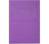Exacompta - Ref 50101E - Forever Collection - Window Folders - 220 x 310mm in Size, Suitable for A4 Documents, 120gsm Recycled Board - Lilac (Pack of 100)