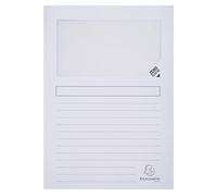 Exacompta - Ref 50200E - Box of 100 Forever 120gsm Window folders - Bright Colours - 100% Recycled and Certified Blue Angel - Size 22 x 31 cm - Assorted Colours