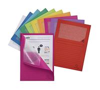 Exacompta - Ref 50200E - Forever Collection - Window Folders - 220 x 310mm in Size, Suitable for A4 Documents, 120gsm Recycled Board - Assorted Colours (Pack of 10)