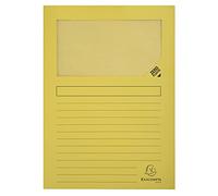 Exacompta - Ref 50259E - Forever Collection - Window Folders - 220 x 310mm in Size, Suitable for A4 Documents, 120gsm Recycled Board - Yellow (Pack of 25)