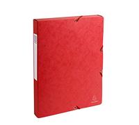 Exacompta - Ref 50305E - Pressboard Filing Box - 250 x 330mm in Size, Suitable for Holding A4 Documents, 2.5cm Spine, 600gsm Genuine Pressboard, Spine Label - Red