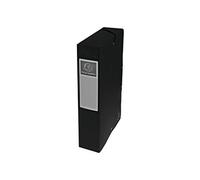 Exacompta - Ref 50601E - Pressboard Filing Box - 250 x 330mm in Size, Suitable for Holding A4 Documents, 6cm Spine, 600gsm Genuine Pressboard, Spine Label - Black