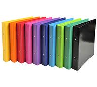 Exacompta - Ref 51029E - Iderama Ring Binder - 230 x 215mm in Size, Suitable for A5 Documents, 2 Rings, Glossy Coated Board, 35mm Spine, 25mm Rings - Assorted Colours (Pack of 10)