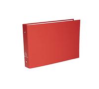 Exacompta - Ref. 51060E - Rigid PP binder for index cards fitted with dividers ref. 804E - 2 round rings 25 mm - Back 40 mm - External dimensions: 16.5x24cm - 5 random colors