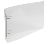 Exacompta - Ref. 51091E - Semi-rigid PP binder for index cards - 2 round rings, diameter 25 mm - Spine 35 mm - External dimensions: 16.5 x 24cm - Colour: Crystal