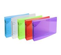 Exacompta - Ref. 51099E - Semi-rigid PP Binder For Index Cards - 2 Round Rings, Diameter 25 mm - Spine 35 mm - External Dimensions: 16.5 x 24 cm - (1 Item)