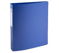 Exacompta - Ref. 51140E - Box of 12 Bee Blue semi-rigid binders - 4 round rings, diameter 30 mm - spine 40 mm - external dimensions 32 x 26.8 cm - A4 maxi file format - assorted colors