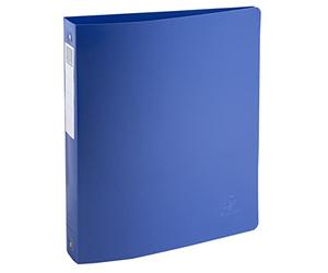 Exacompta - Ref. 51142E - Box of 12 Bee Blue semi-rigid binders - 4 round rings, diameter 30 mm - spine 40 mm - external dimensions 32 x 26.8 cm - A4 maxi file format - navy blue