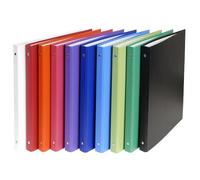 Exacompta - Ref 51150E - PP Ring Binder - 320 x 260mm in Size, Suitable for Storing A4 Documents, 4 x 15mm Rings, 20mm Spine - Assorted Colours (Pack of 20)