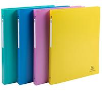 Exacompta - Ref 51190E - Box of 20 Forever Young Binders - 4 Round Rings 15 mm - Spine 20 mm - External Dimensions: 32 x 25 cm - A4 File Format - Assorted