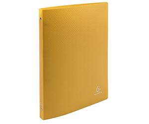 Exacompta - ref. 51196E - 1 flexible OPAK binder - 4 round rings, diameter 15 mm - Spine 20 mm - External dimensions: 32 x 25 cm - A4 file format - Colour: yellow