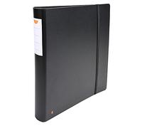 Exacompta - ref. 51234E - 1 Exabinder binder notepad and elastic closure - 4 D-rings of 30 mm - Spine 50 mm - External dimensions: 32 x 29 cm - Format to file A4 Maxi - color black