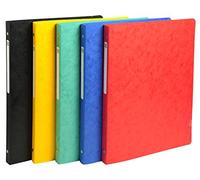 Exacompta - Ref 51250E - Ring Binder - 320 x 250mm in Size, Suitable for Storing A4 Documents, 4 x 15mm O-Rings, 20mm Spine, Genuine Premium Pressboard - Assorted Colours (Pack of 20)