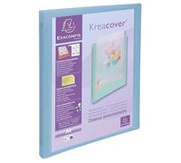 Exacompta - Ref. 51279E - 1 flexible binder - in polypropylene - Kreacover pastel - 4 round rings diam 15mm - dimensions 320x250 mm - for A4 format - random color