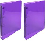 Exacompta - Ref. 51298E - 1 semi-Rigid PP Crystal Binder - 4 Round Rings Diameter 30 mm - Spine 40 mm - External Dimensions: 32 x 26.8 cm - Format to be Filed A4 Maxi - 5 Random Colors (Pack of 2)