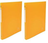 Exacompta - ref. 51299E - 1 Flexible Binder with OPAK Label - 4 Round Rings, Diameter 15 mm - Spine 20 mm - External Dimensions: 32 x 25 cm - A4 File Format - 10 Random Colors (Pack of 2)