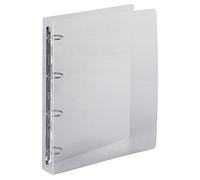Exacompta - Ref. 51342E - 1 Semi-rigid binder in PP Crystal - 4 round rings, diameter 30 mm - Spine 40 mm - External dimensions: 32 x 26.8 cm - Format to be filed A4 Maxi - Colour: crystal