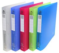 Exacompta - Ref. 51359E - 1 semi-rigid PP Chromaline binder - 4 round rings, diameter 30 mm - Spine 40 mm - External dimensions: 32 x 26.8 cm - Format to file A4 Maxi - Pack of 1