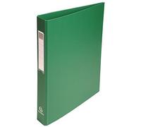 Exacompta - ref. 51383E - 1 rigid PP binder - 4 round rings on the 3rd cover, diameter 25 mm - Spine 40 mm - External dimensions: 32 x 25.5 cm - A4 file format - Colour: green