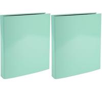 Exacompta - Ref. 51563E - 4 D-Ring Binder 25 mm - Film Coated Edge and Black end - Aquarel - External Dimensions 315x270 mm - A4 File Format - Pastel Green Colour (Pack of 2)