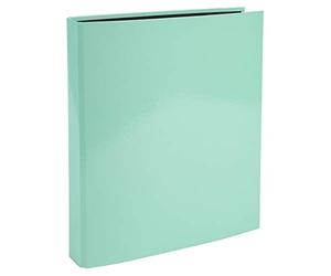 Exacompta - Ref. 51563E - 4 D-ring binder 25 mm - film coated edge and black end - Aquarel - external dimensions 315x270 mm - A4 file format - pastel green colour