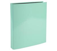 Exacompta - ref. 51563E - Box of 10 25 mm 4 D-Ring Binders, Spine 40 mm, Aquarel Black Inner, Outer Dimensions 31.5 x 27 cm, A4 File Format Pastel Green