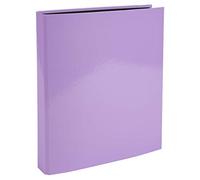 Exacompta - ref. 51565E, Box of 10 Binders, 4 25 mm D-Ring, Spine 40 mm, Watercolour, Black Inner, Outer Dimensions 31.5 x 27 cm, A4 File Format, Purple